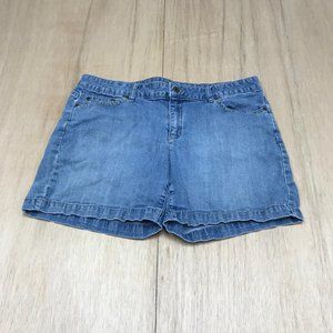 axcess jeans shorts women blue size 14